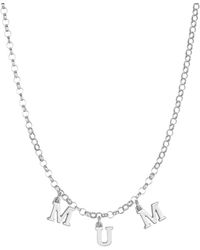 The Jewellery Stockroom - Sterling Mum Charm Necklace - Lyst