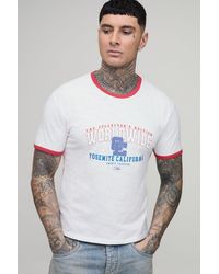 BoohooMAN - Tall Collector's Edtn Worldwide Ringer Shrunken Boxy T-Shirt - Lyst