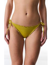 Penti - Emilia Ruffled Shimmery Mid-Rise Bikini Bottom - Lyst