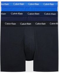 Calvin Klein - Pack-3 Boxershorts Aus Atmungsaktivem Stoff Und Anatomischer Vorderseite Nb1770A Herren - Lyst