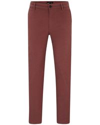 BOSS - Flat Front Solid Patterned Chinos - Lyst