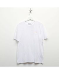 Farah - Men's Alexander Circular T-shirt In White - Lyst