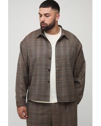 BoohooMAN - Plus Oversized Heritage Flannel Overshirt - Lyst