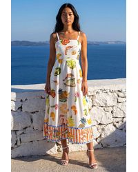 Roman - Petite Fruit Print Strappy Midi Dress - Lyst