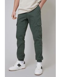 Threadbare - 'Belfast' Cotton Jogger Style Cargo Trousers With Stretch - Lyst