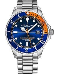 Stuhrling - Blaue Und Schweizer Automatik Depthmaster Heritage 42Mm Diver - Lyst
