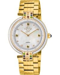 Gv2 - Matera 12803B Swiss Quartz Diamond Mop Dial Watch - Lyst