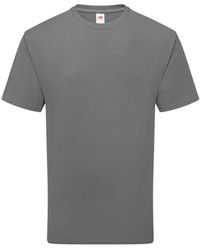 Fruit Of The Loom - Adult Cotton T-Shirt (Light Graphite) - Lyst