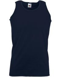 Fruit Of The Loom - Atletisch Mouwloos Hemd / Tanktop (donker Marine) - Lyst