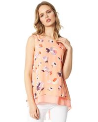 Roman - Abstract Floral Print Vest Top - Lyst