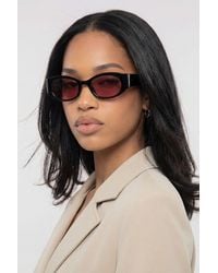 Boohoo - Plum Chunky Framed Rounded Sunglasses - Lyst