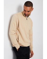 Threadbare - Light 'Patrick' Quarter Zip Neck Sweatshirt - Lyst