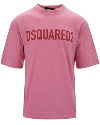 DSquared² - Loose Fit Brand Logo T-Shirt Cotton - Lyst