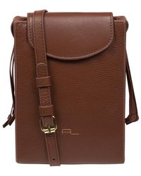 Pure Luxuries - 'Kiana' Dark Nappa Leather Cross Body Phone Bag - Lyst