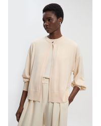 Karen Millen - Cashmere Wool Blend Knit Cardigan - Lyst