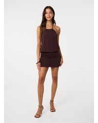 Pink Vanilla - Acetate Halter Neck Dress - Lyst