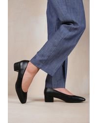 Where's That From - Wheres 'Seattle' Wide Fit Low Block Heel With Square Toe - Lyst