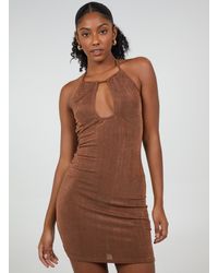 Pink Vanilla - Halter Neck Slinky Mini Dress - Lyst