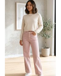 Femme Luxe - High Waisted Wide Leg Jeans - Lyst