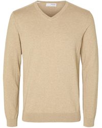 SELECTED - Sweaters Berg Pullover V-Neck Kelp - Lyst