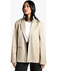 Boohoo - Tailored Single Breast Oversized Blazer - Lyst