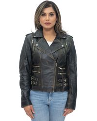 Infinity Leather - Vintage Brando Biker Jacket-Orlando - Lyst