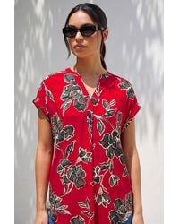 Roman - Floral Puff Print Stretch Top - Lyst