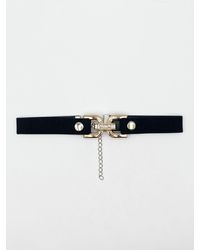 SVNX - Faux Suede Choker Necklace With Tint Clasp Centre - Lyst