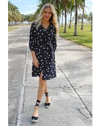 Sosandar - Spot Print Tie Waist Shirt Dress - Lyst