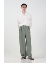 Giesto - High-Waist Wide-Leg Woven Trousers - Lyst