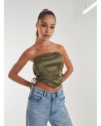 Pink Vanilla - Lace Up Corset Top - Lyst