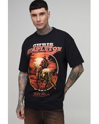 BoohooMAN - Tall Oversized Chris Stapleton License Print T-Shirt - Lyst