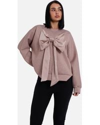 Gini London - Bow Front Oversized Jumper Top - Lyst