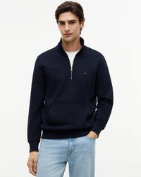 Tommy Hilfiger - Essential Terry 1/4 Zip Sweatshirt - Lyst