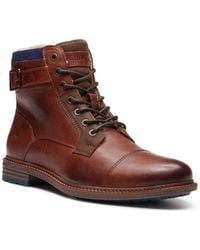 Hush Puppies - Jordan Leather Dark Ankle Boots - Lyst