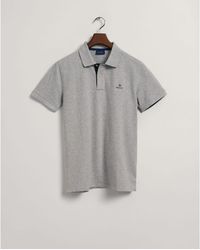 GANT - Piqué Polo Shirt With Contrast Collar For Men - Lyst