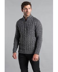 Kensington Eastside - Cable Knit Half-Zip Jumper - Lyst