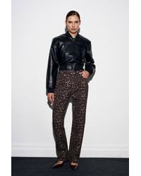 Dilvin - High-Waist Printed Straight-Leg Jeans - Lyst