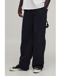 BoohooMAN - Baggy Fit Twill Multi Pocket Carpenter Trousers - Lyst