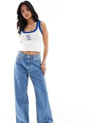 ASOS - Design Wide Leg Dad Jeans - Lyst