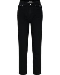BOSS - Straight-Fit Cropped Jeans - Lyst