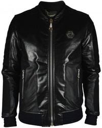Philipp Plein - Bomberjack Zwart - Lyst