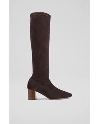 LK Bennett - Davina Stretch Suede Knee-high Boots - Lyst