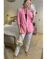 Femme Luxe - Long Sleeve Pocket Blazer - Lyst