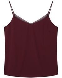 Ted Baker - Lulea Chiffon Insert Oxblood Cami Top - Lyst