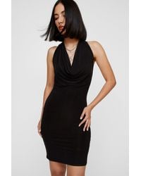 Nasty Gal - Halter Cowl Neck Mini Dress - Lyst