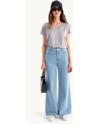 Hiccup - High Waist Super Wide Leg Jeans - Lyst