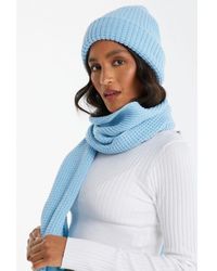 Quiz - Light Hat And Scarf Set - Lyst