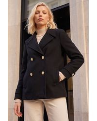 Roman - Petite Collar Double Breasted Coat - Lyst