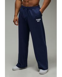 BoohooMAN - Training Dept Wide Leg Loopback Jogger - Lyst